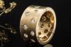 Ring in massiver Handarbeit mit Diamanten gefertigt in 585er Gelbgold 