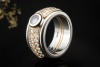 Chopard Happy Diamonds Ring Massiv mit Diamanten Weissgold Gelbgold 750 