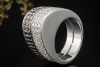 Exklusiver Chopard Ring Black and White Diamanten Massiv Weissgold 750 