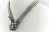 Rarität Antik Opal Collier Schlange Motiv Opal Diamant Tsavorit 