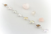 750 Weißgold Armband mit farbigem Quarz & 3 Brillanten 