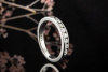 Tiffany Setting Ring Ehering Halbmemoire Halbkreis Diamanten 3 mm Platin 