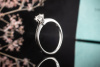 Tiffany & Co Solitär Ring Setting mit Diamant Brillant 0,30 Ct in Platin 