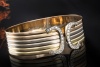 C de Cartier Armreif Doppel C Armband mit Diamanten 750er Gold Tricolor 