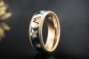 Wellendorff Vintage Ring Sternenhimmel Blau mit Diamanten 750er Gelbgold 