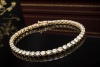 Cartier Tennisarmband Vintage 46 Diamanten 3,91 Carat 750er Gelbgold OVP 