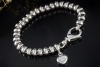Chopard Armband Les Chaînes Herz Gliederarmband 16,5cm in 750er Weißgold 