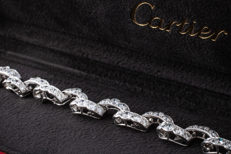 Cartier Paris Vintage Armband mit 16,80 Carat Diamanten in Weißgold 750