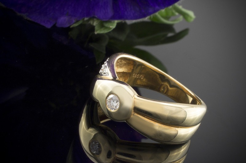 Brillantring Top Wesselton Brillanten Ring in 585er Gelbgold 