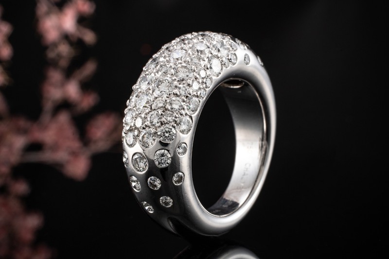 Chaumet Paris Ring mit Top Diamanten Brillanten in Weißgold 750 