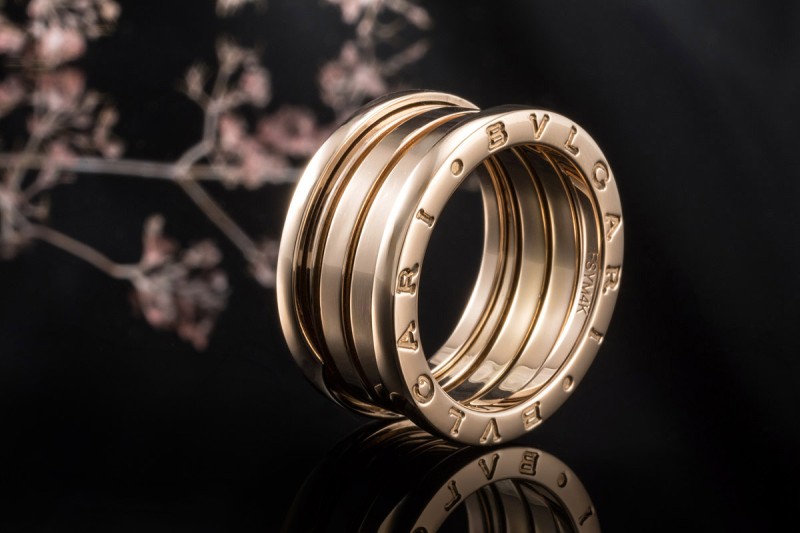 BVLGARI B.zero1 Ring 4-Band beweglich in Roségold 750 Neuwertig Größe 56 