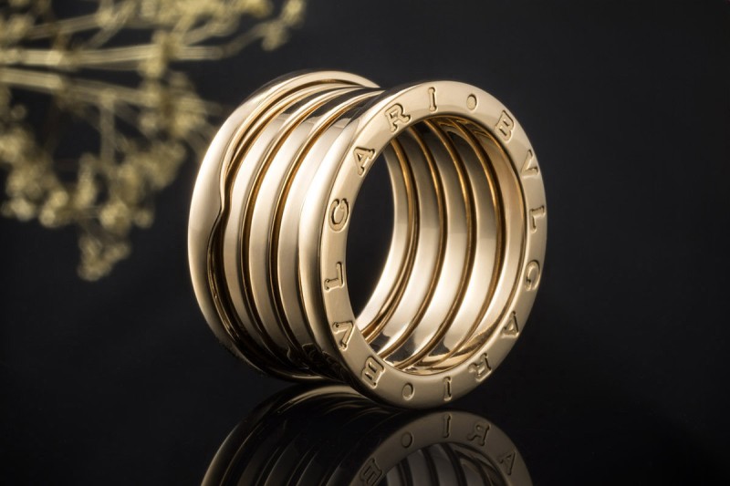 BVLGARI B.zero1 5-Band Ring beweglich in 750er Gelbgold Neuwertig Gr. 54 