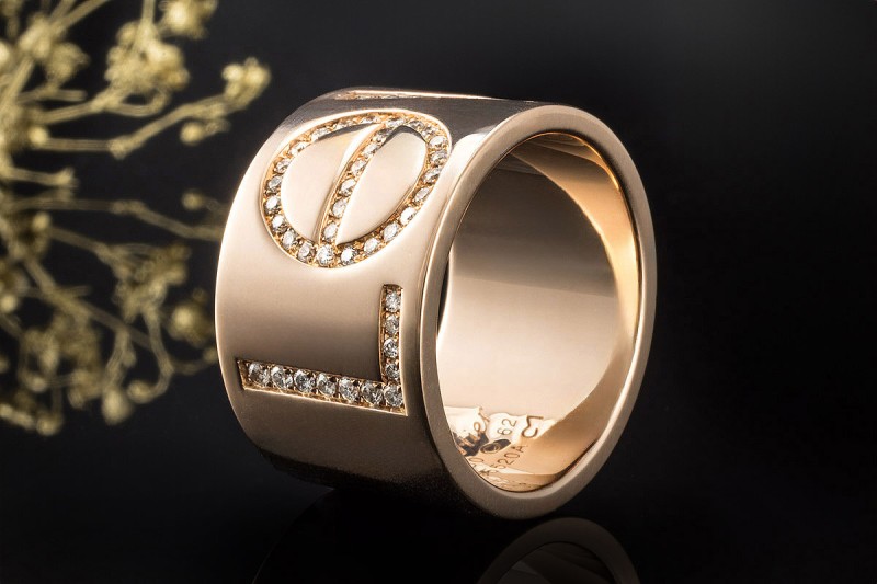 Cartier Love Ring XL Sondermodell mit Diamanten Größe 62 in Roségold 750 