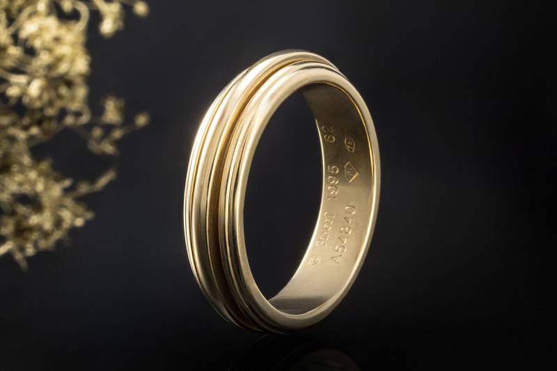 Piaget Ring Possession Drehring Klassisch in 750er Gelbgold Ringgröße 62 