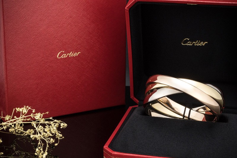 Cartier Trinity Armreif XL Armband Extragrosses Modell Gold Tricolor OVP 