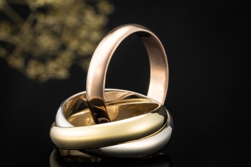 Trinity de Cartier Ring Vintage Modell Roségold Gelbgold Weißgold 750 