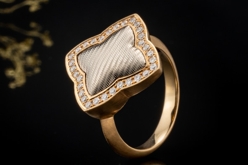 Victor Mayer Ring Eloise 150 x limitiert Diamanten Matt in Roségold 750 