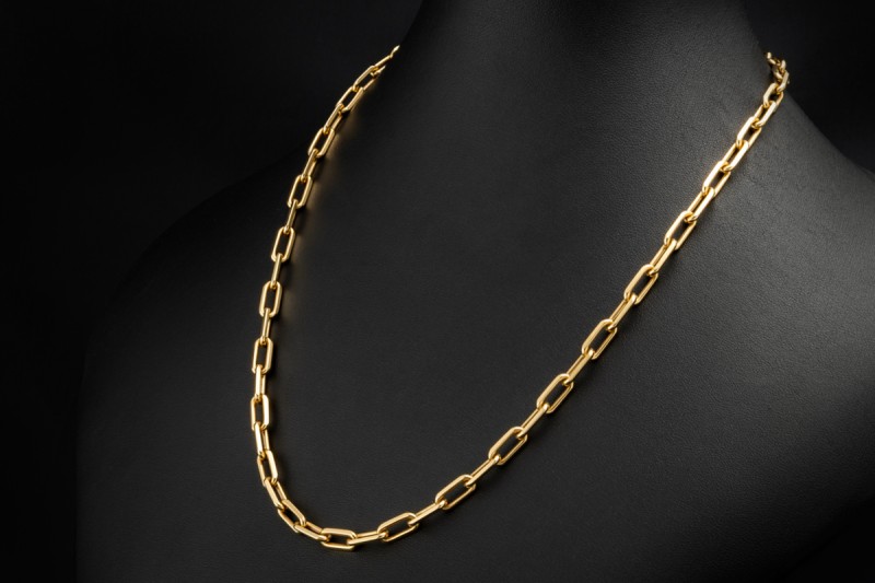 Cartier Kette Collier Santos de Cartier 57 cm Massiv in 750er Gelbgold 
