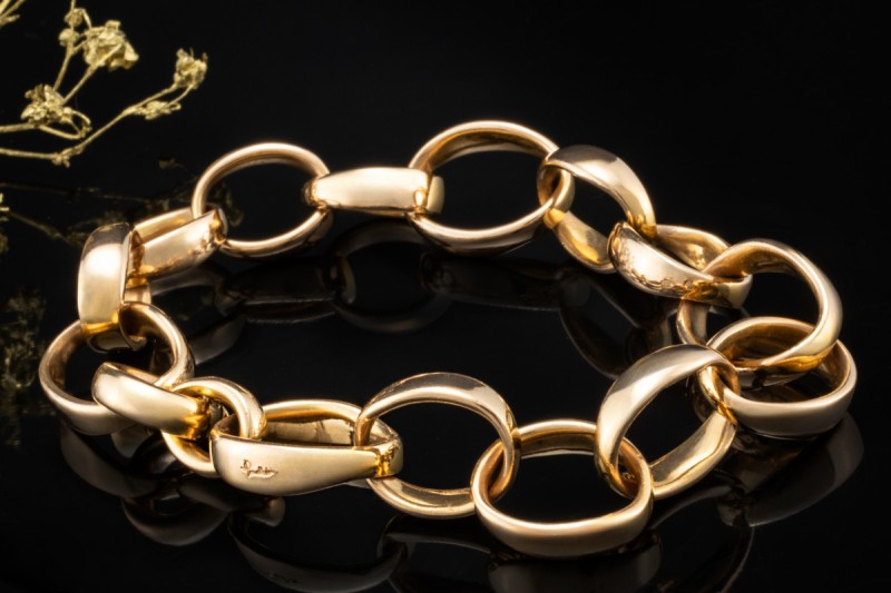 Pomellato Armband Sabbia Massives Gliederarmband in 750er Roségold 