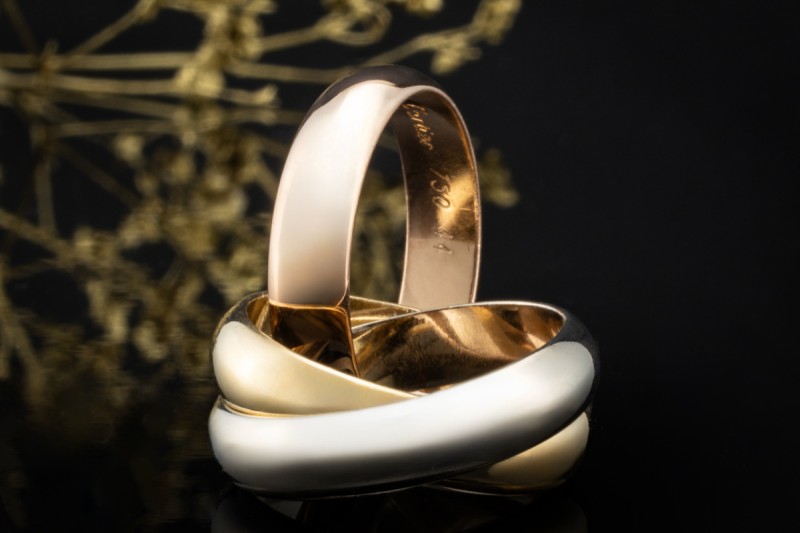 Trinity de Cartier Ring Vintage Modell Roségold Gelbgold Weißgold 750 