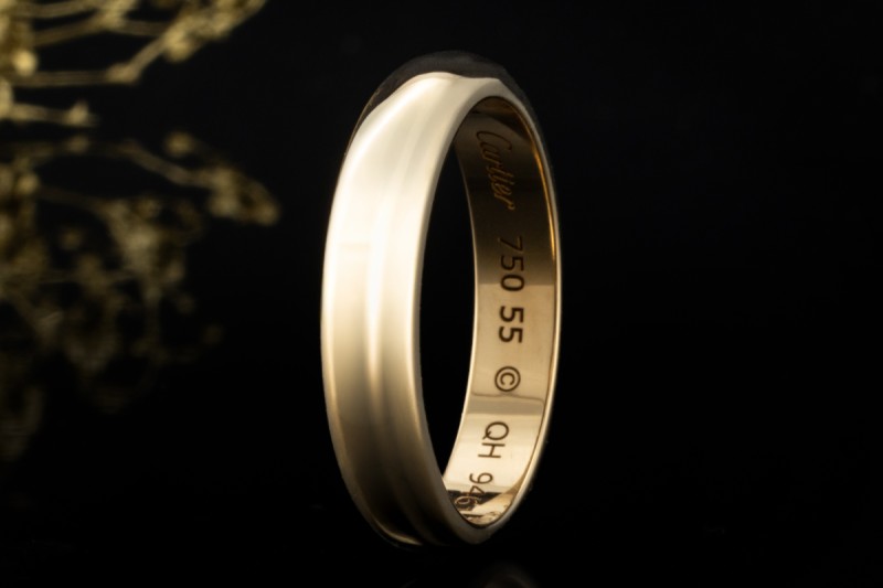 Cartier 1895 Trauring Ring Breite 4,0 mm in 750er Gelbgold Größe 55 