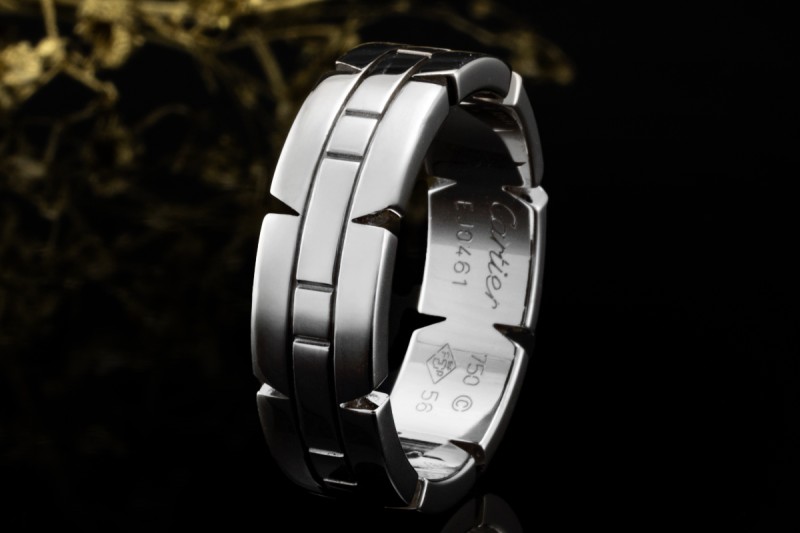 Cartier Tank Francaise Ring Klassisches Modell Bandring in Weißgold 750 