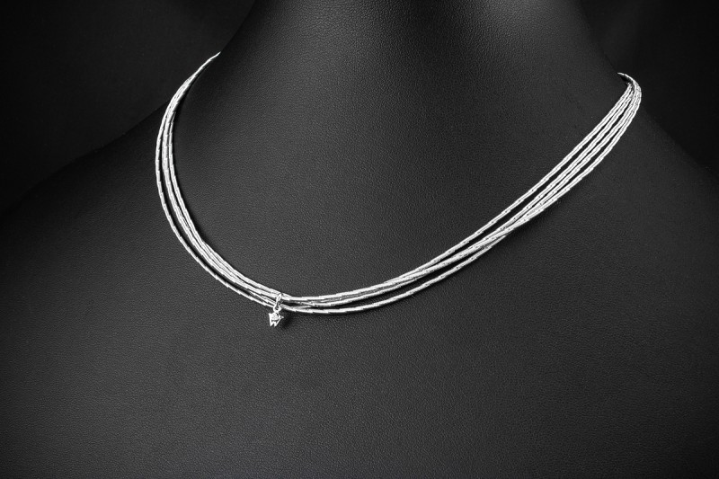 Wellendorff Collier Kette Sonnenglanz 2 Brillanten in Weißgold Full Set 