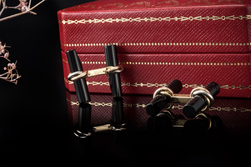 Manschettenknöpfe Trinity de Cartier in 750er Rotgold Gelbgold Weißgold 