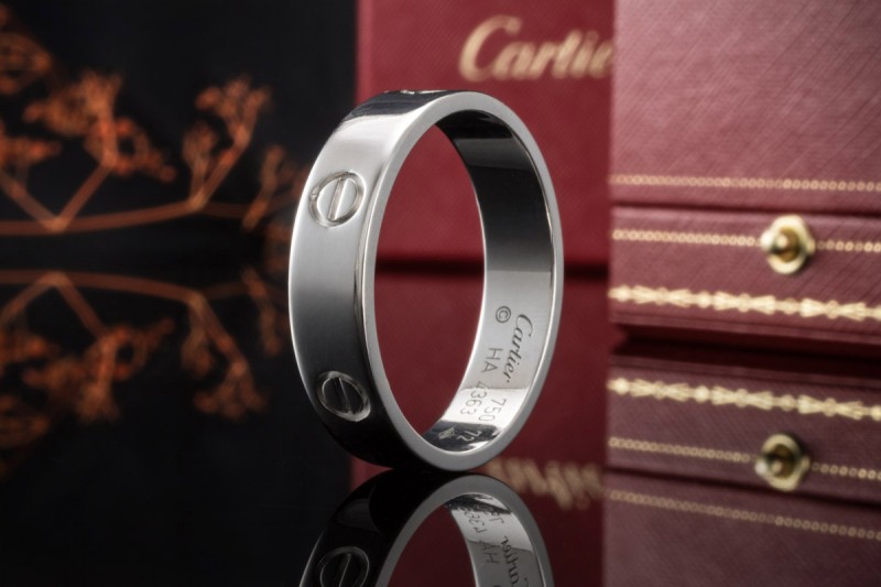 Cartier Love Ring klassisches Modell in 750er Weißgold Größe 72 OVP 