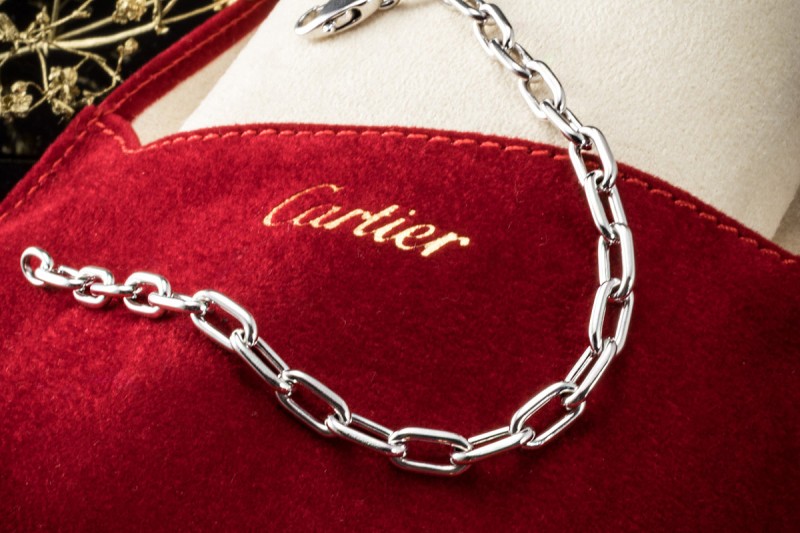 Cartier Armband Santos de Cartier Gliederarmband 18 cm in 750er Weißgold 