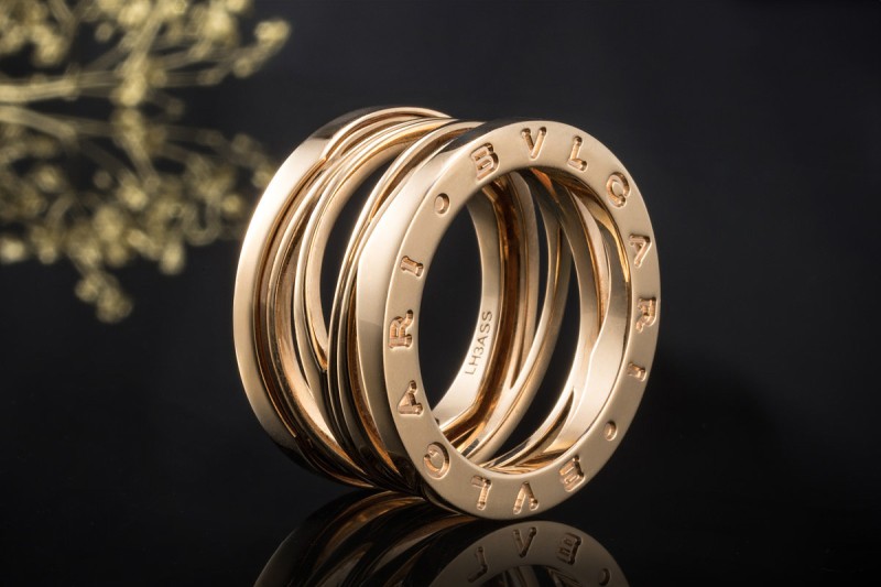 BVLGARI B.zero1 4-Band Ring Sonderedition Zaha Hadid 55 in Roségold 750 
