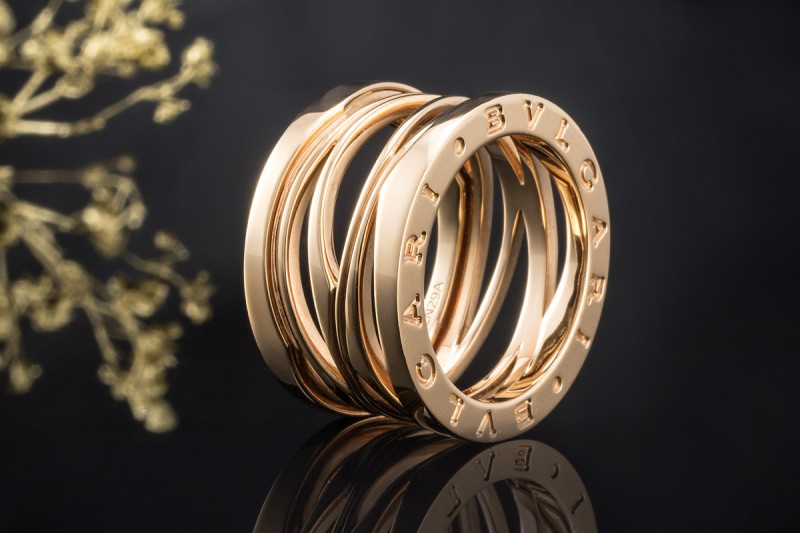 BVLGARI B.zero1 4-Band Ring Sonderedition Zaha Hadid 52 in Roségold 750 