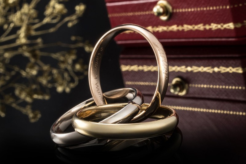 Trinity de Cartier Ring Klassisches Modell in Gold 750 Gr. 54 Full Set 