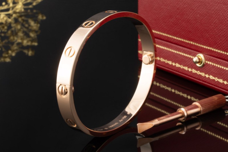 Cartier Love Armreif Armband Bracelet in 750er Roségold Größe 16 OVP 
