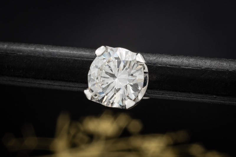 H.Stern Solitär Ohrstecker Ohrring einzeln Diamant 1,51 Ct. Weißgold 750 