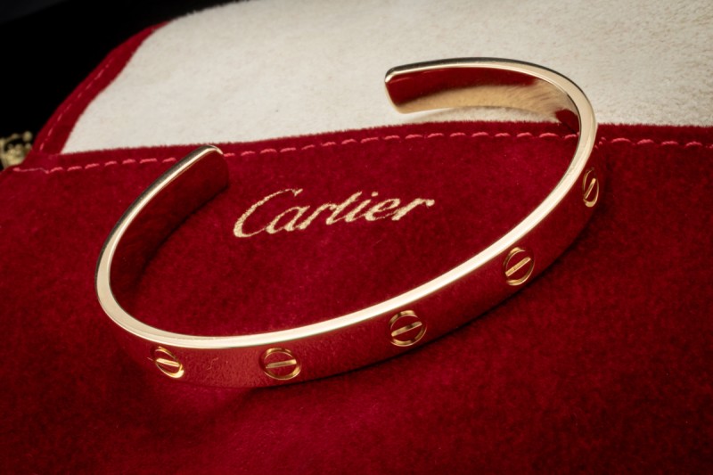 Cartier Love Armspange Armband Armreif Klassisch in Gelbgold 750 Gr. 17 