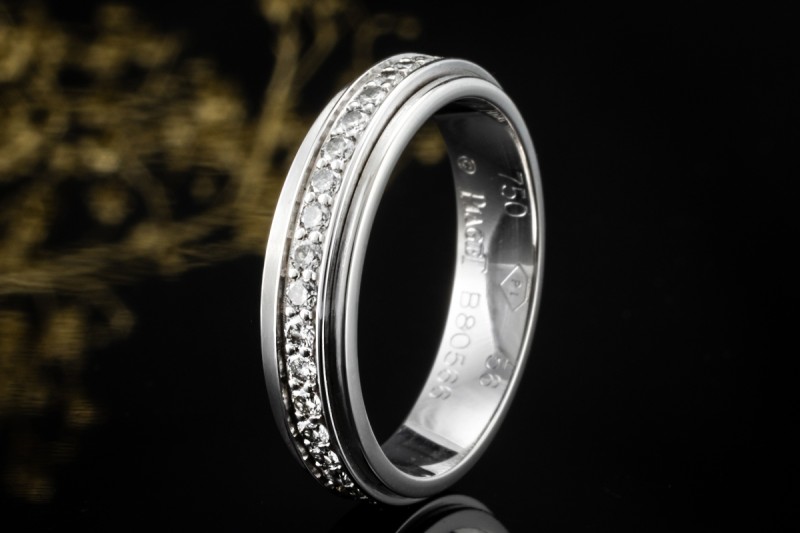 Piaget Possession Ring Drehring Memoire mit Diamanten in Weißgold Gr 56 