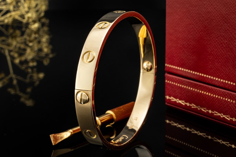 Cartier Love Armreif Armband Bracelet in 750er Gelbgold Gr. 17 Full Set 