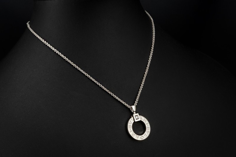 Bvlgari Bvlgari Halskette Collier Kette Anhänger Diamant 750er Weißgold 