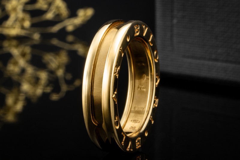 BVLGARI B.zero1 1-Band Ring Klassisch in 750er Gelbgold Größe 50 OVP 