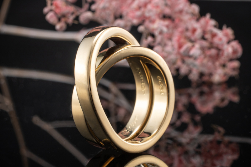 Cartier Paris Ring Nouvelle Vague Neuwertig in 750er Gelbgold Größe 49 