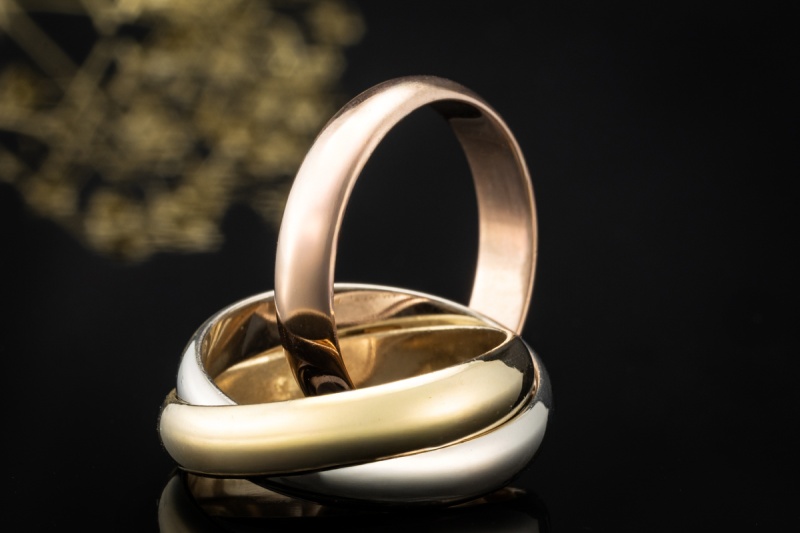 Trinity de Cartier Ring Vintage Modell Roségold Gelbgold Weißgold 750 