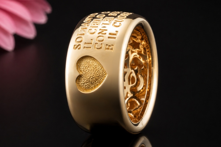 Wempe Herz Ring 750er Roségold Italienische Botschaft Himmel Sterne Meer 