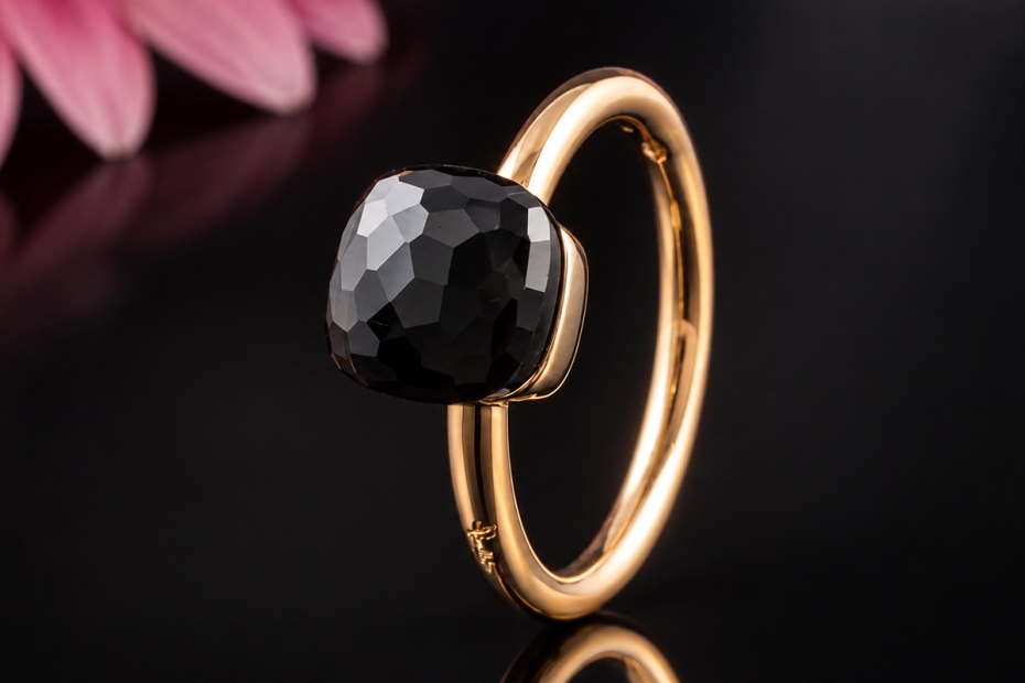 Pomellato Nudo Ring Classic Brauner Rauchquarz in Rosegold 750 Größe 66 