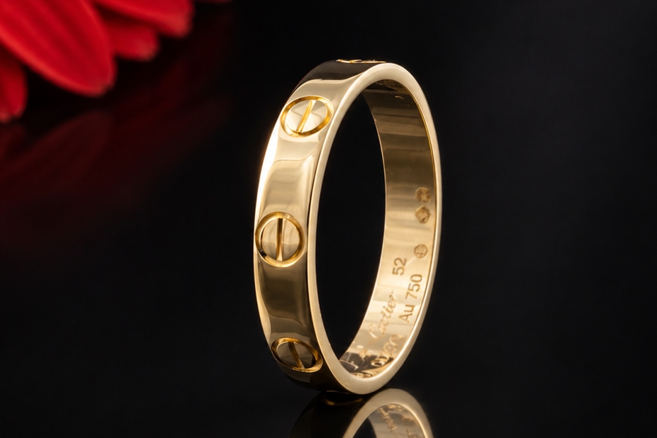 Cartier Love Ring Kleines Modell Massiv in 750er Gelbgold Größe 52 