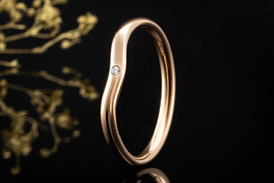 Tiffany & Co. Ring Elsa Peretti Solitär Trauring Diamant 750er Roségold 