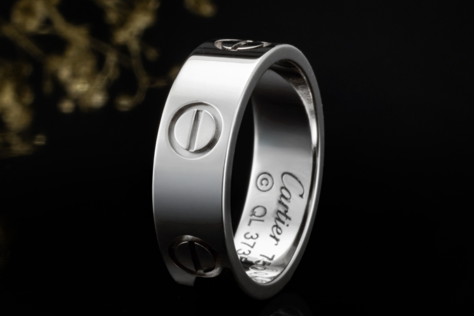 Cartier Love Ring Klassisches Modell 750er Weißgold Größe 49 Zertifikat 
