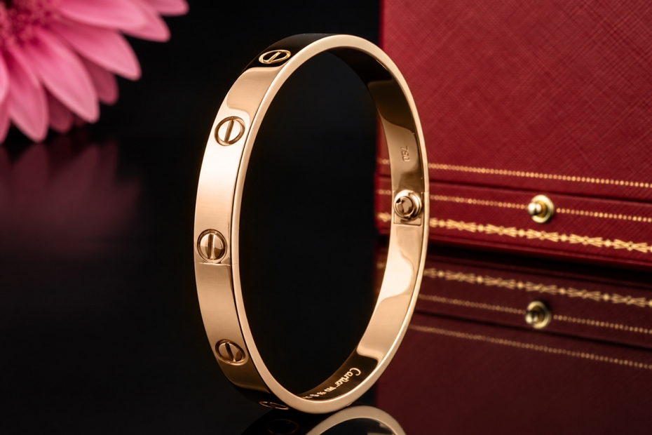 Cartier Love Armreif Armband Bracelet in 750er Roségold Größe 18 OVP 