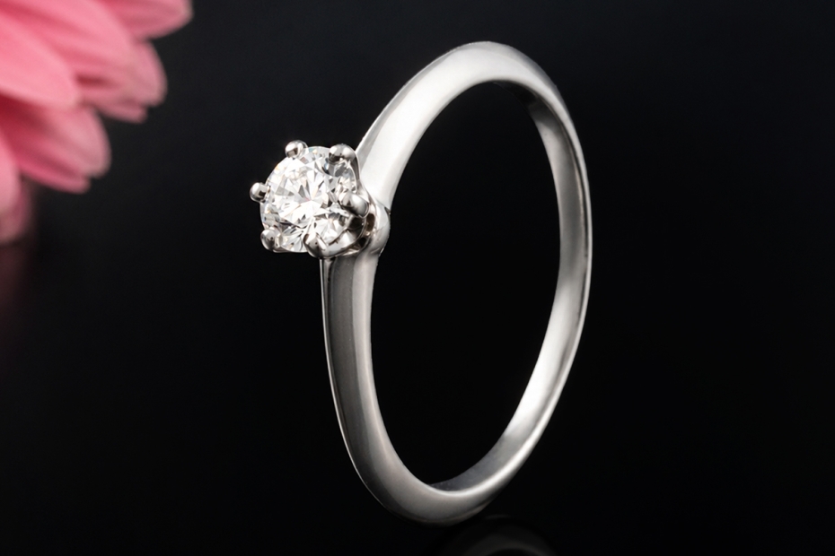 Tiffany & Co. Solitär Ring Setting mit Diamant 0,33 Ct in Platin 950 OVP 