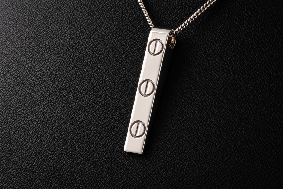Seltener Cartier LOVE Bar Anhänger in 750er Weißgold - Vintage Rarität 